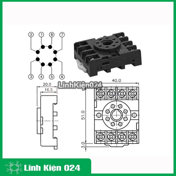 Đế Relay Timer Thời Gian 8 Chân