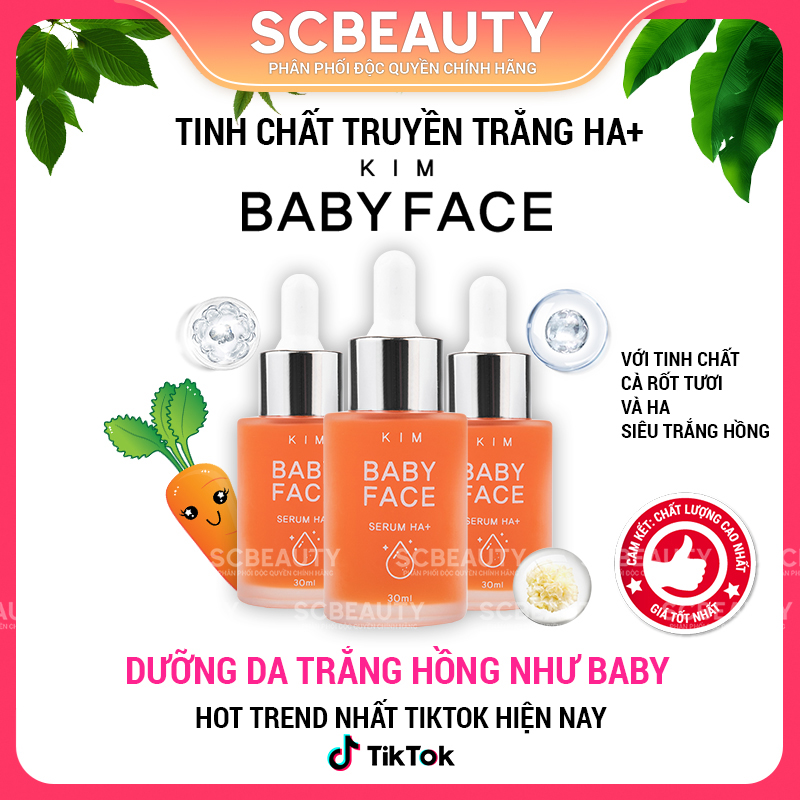 Tinh Chất Truyền Trắng Truyền Trắng Sạch Mụn, Chống Thâm Nám, Tàn Nhang KIM BABY FACE HA+