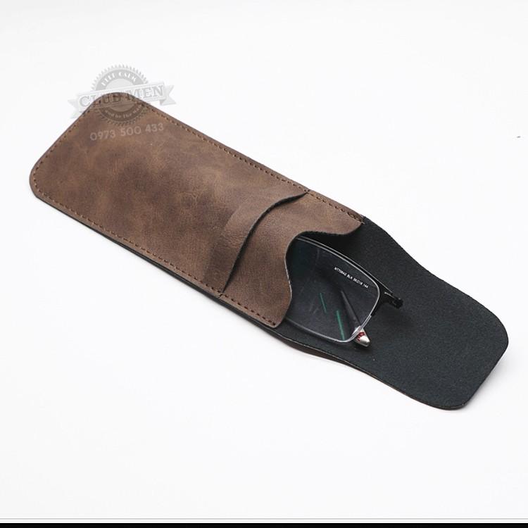 Bao da đựng kính loại mềm chống trầy hiệu quả - Hàng handmade, nhiều màu