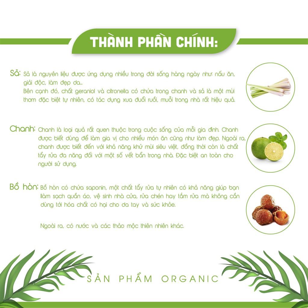 Combo Lau Sàn Sả Chanh &amp; Quế, Nước Lau nhà AN AN đã được kiểm định tại sở KHCN HCM với 100% hữu cơ