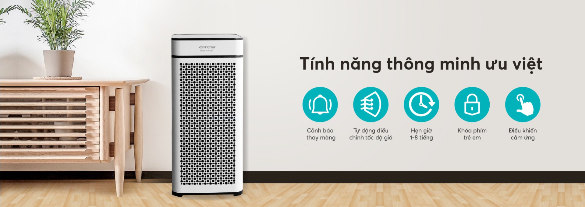 Máy lọc không khí Korihome APK-801 - Hàng chính hãng