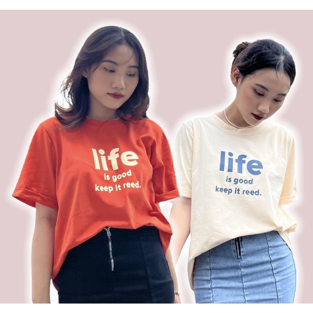 Áo thun tay ngắn, áo cổ tròn form rộng oversize cá tính