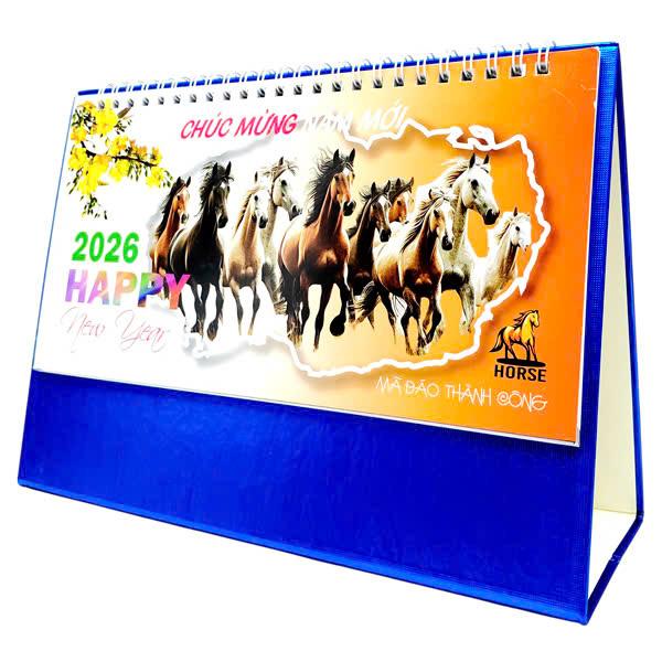 Lịch Bàn Chữ A 2026 - Mã Đáo Thành Công - Văn Khoa