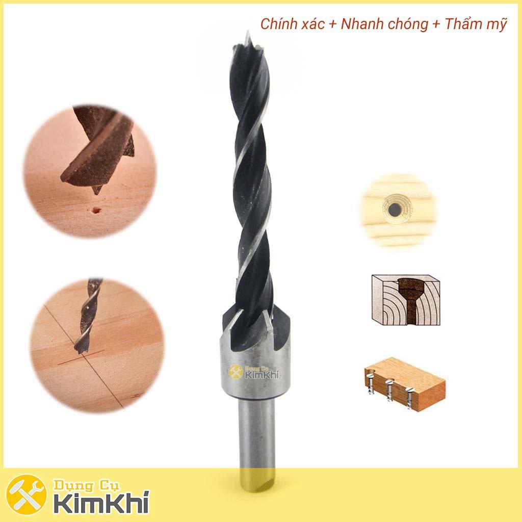 Bộ 7 mũi khoan gỗ bắt âm mũ vít đầu đinh cỡ 3 - 10mm