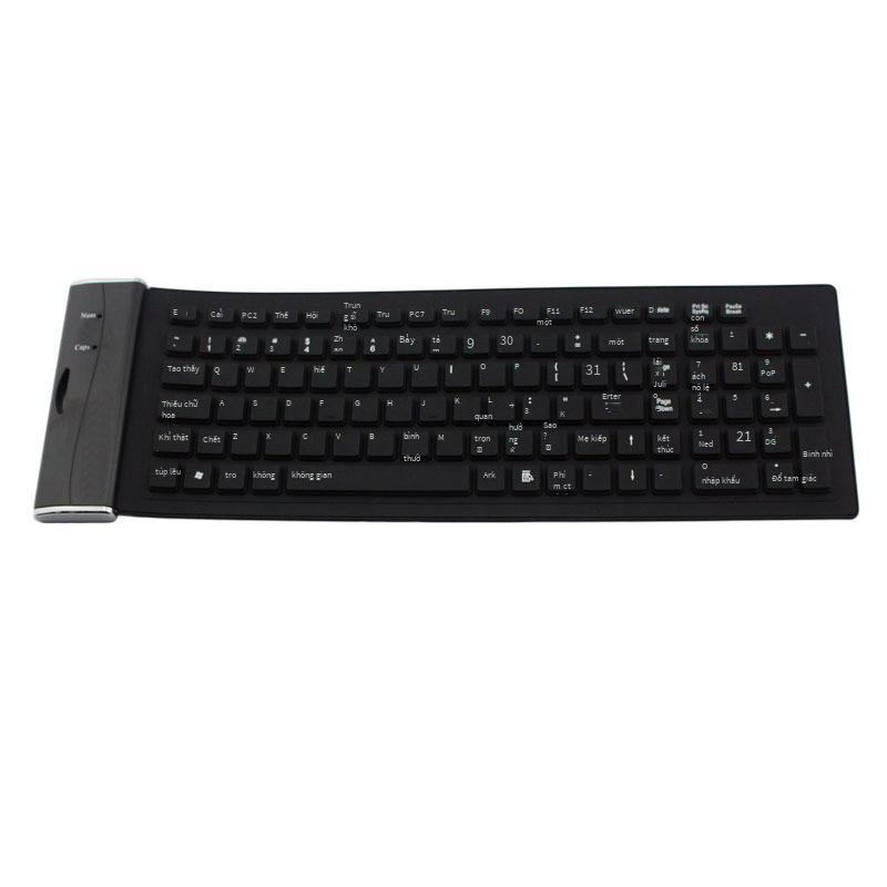 Vận Chuyển Nhanh Cung Cấp 104 Phím Silicone Plus Đúc Ốp Lưng Bàn Phím Mềm Tắt Tiếng Mini Chống Nước Đầu Máy Tính Có Dây Bàn Phím Gấp Gọn