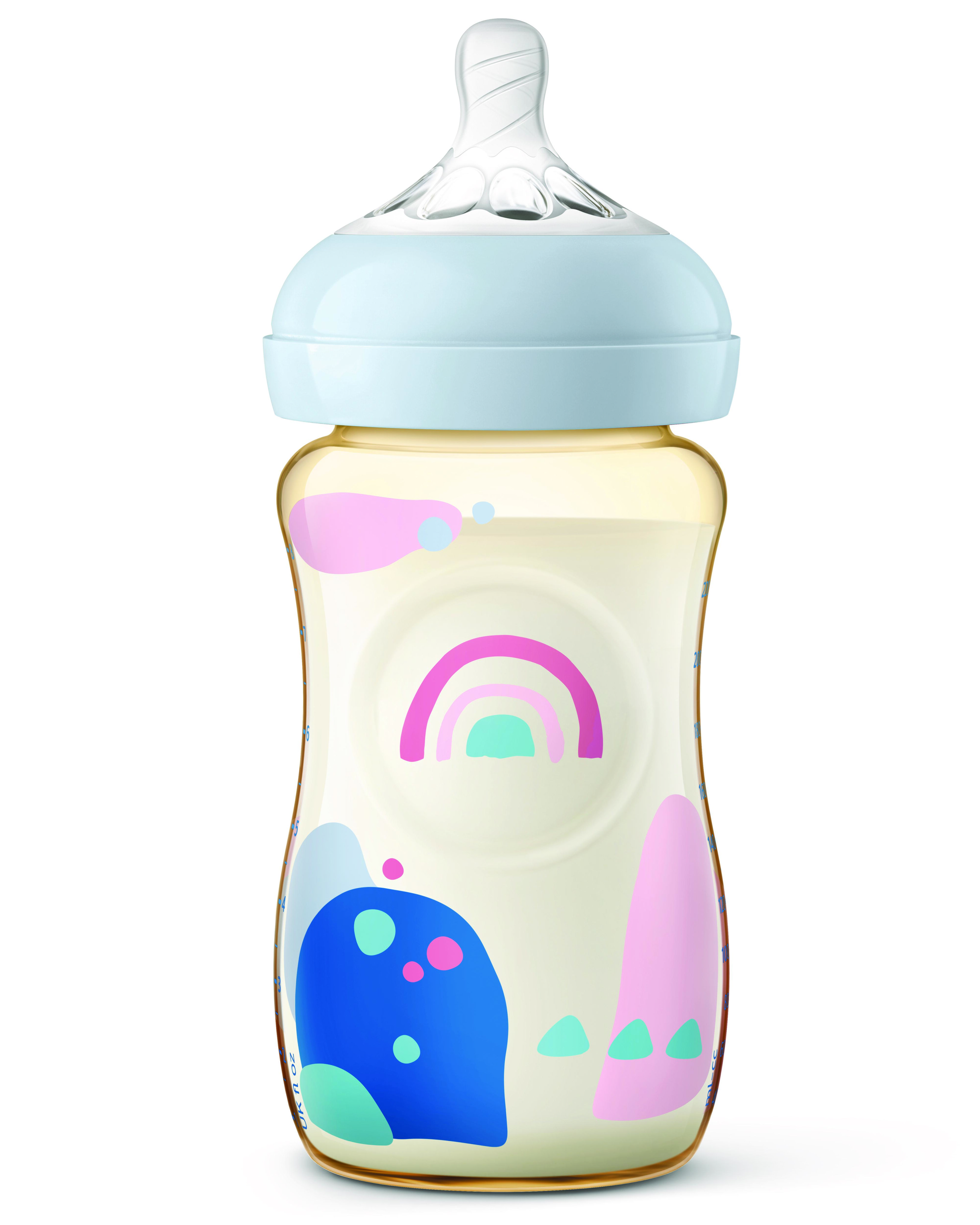 Philips Avent Bình sữa PPSU thiết kế tự nhiên 260ml cho trẻ từ 1 tháng tuổi SCF582/10