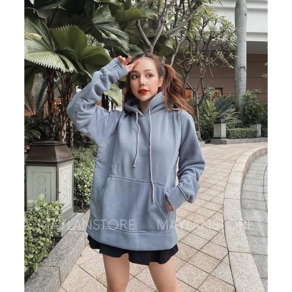 Áo khoác Hoodie Basic Nữ MAYLAN STORE nhiều màu - ulzzang form rộng hàn quốc - vải nỉ lót bông