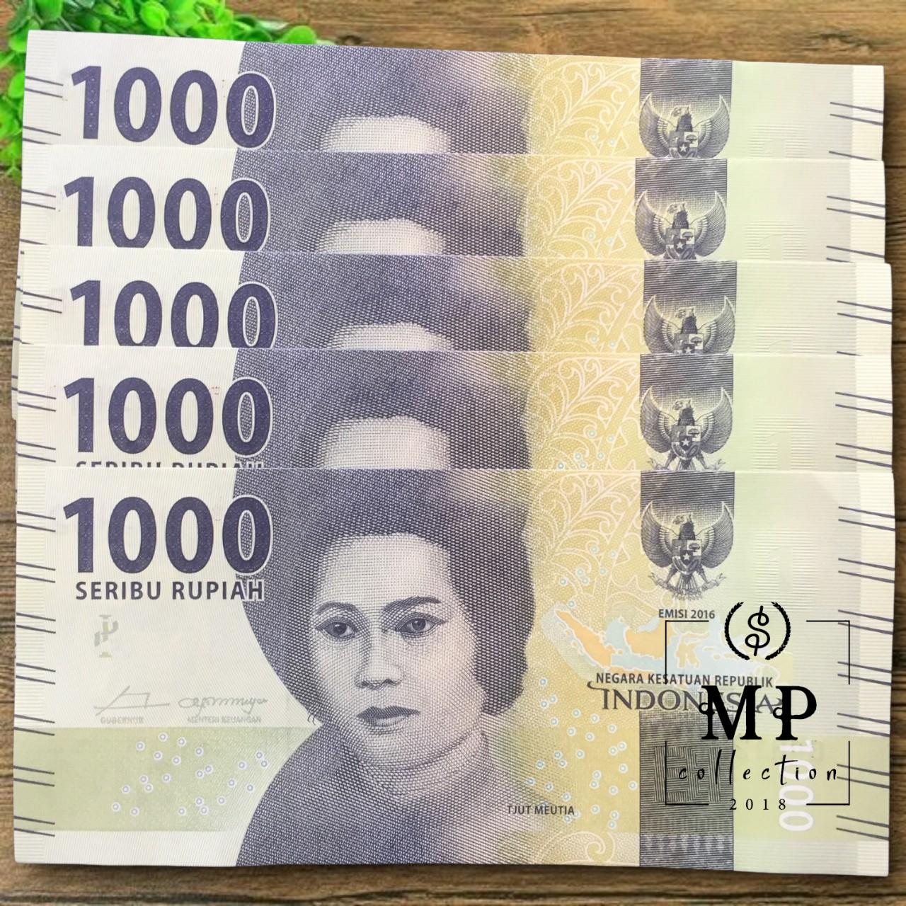 Tiền Indonesia 1000 rupiah mới cứng hình ảnh người phụ nữ - Tiền mới keng 100% - Tặng túi nilon bảo quản