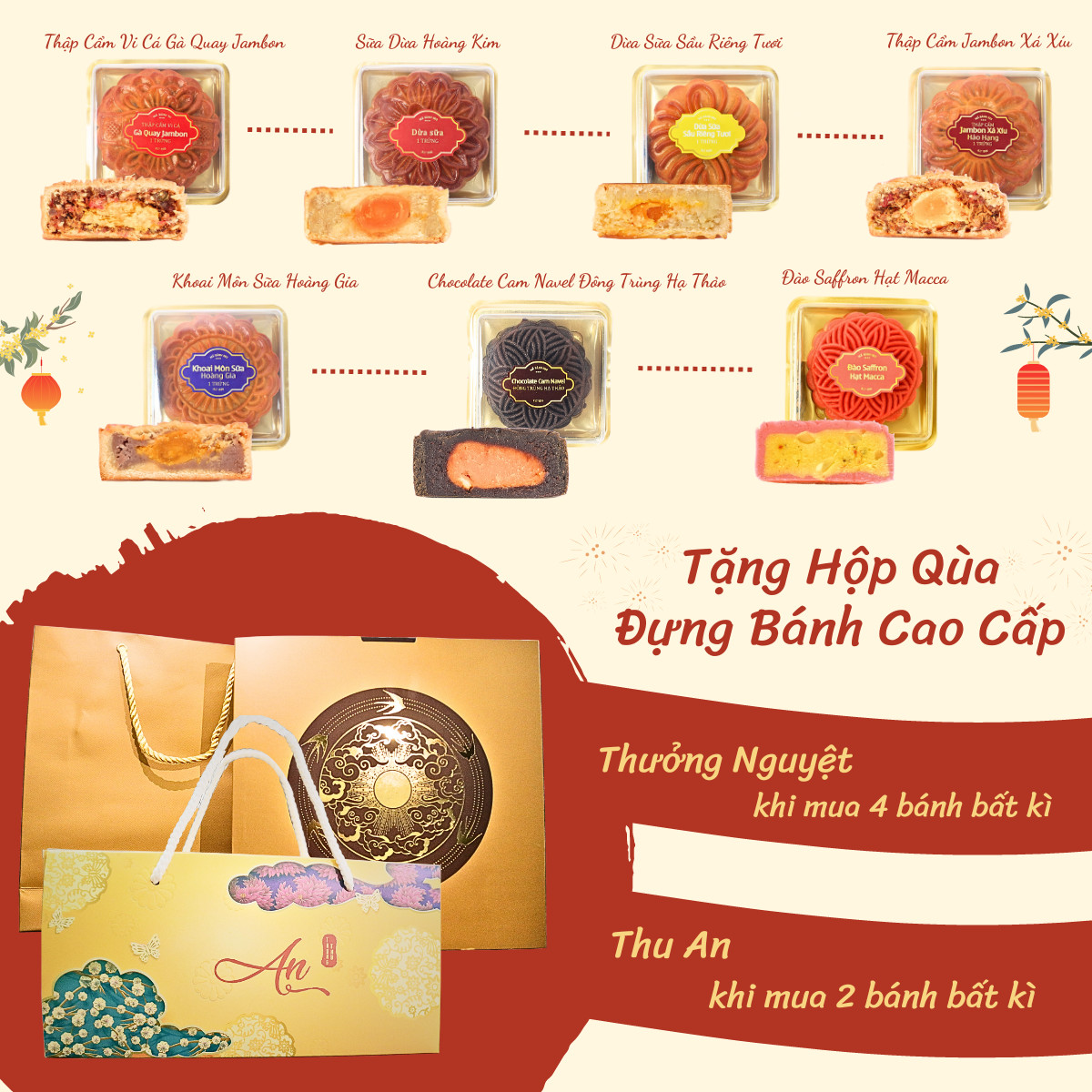 Bánh trung thu ăn kiêng, ít ngọt Thập Cẩm Xá Xíu Lạp Xưởng (1 trứng muối) Nonglamfood 150g | Quà tặng healthy ý nghĩa