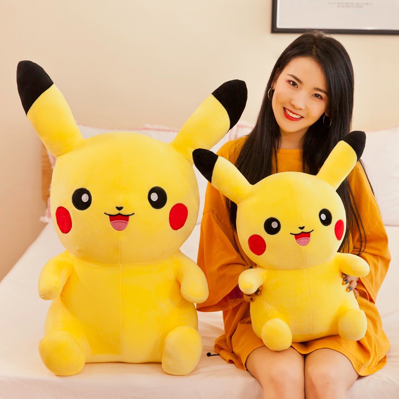 Gấu bông Pikachu ngồi vui vẻ siêu mềm siêu cute cho bé yêu (20cm---&gt;40cm) hàng việt nam cao cấp, an toàn cho trẻ nhỏ
