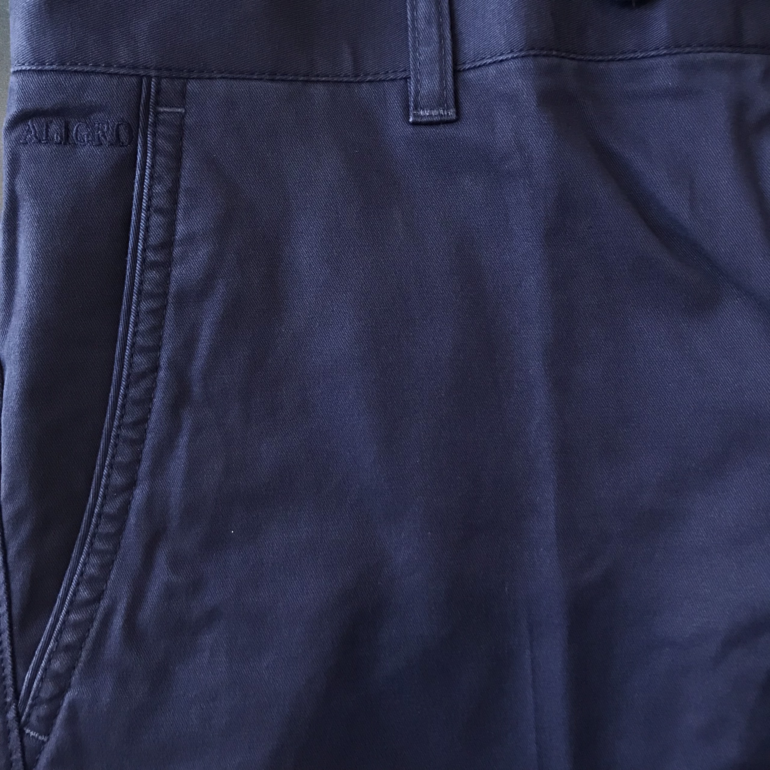 Quần short nam ALIGRO chất liệu kaki màu navy dáng basic trẻ trung năng động ALGQS1075