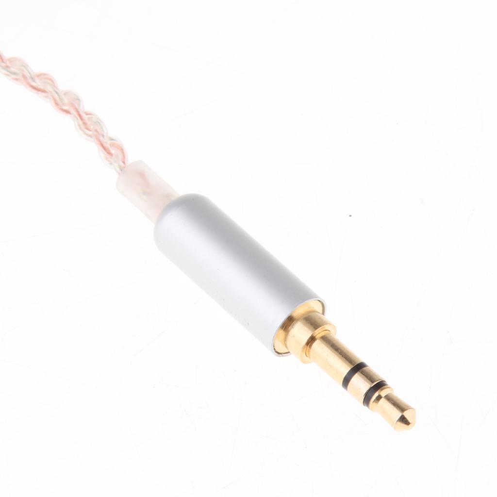Copper Stereo Audio Cable with 3.5mm Plug MMCX Interface Replacement Cable for Shure SE215 SE315 SE846 SE535 SE425 UE900