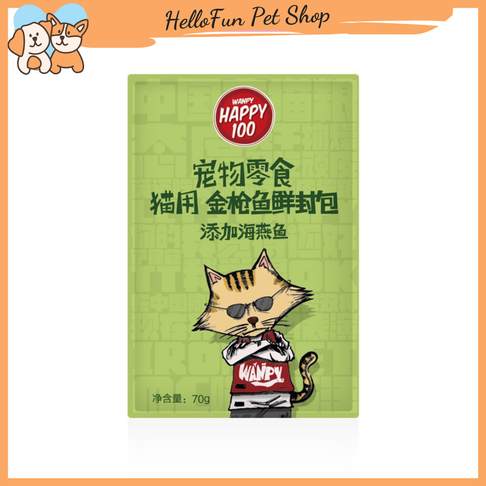 Pate Wanpy Happy 100 cho mèo - Thức ăn ướt cho mèo thơm ngon bổ dưỡng
