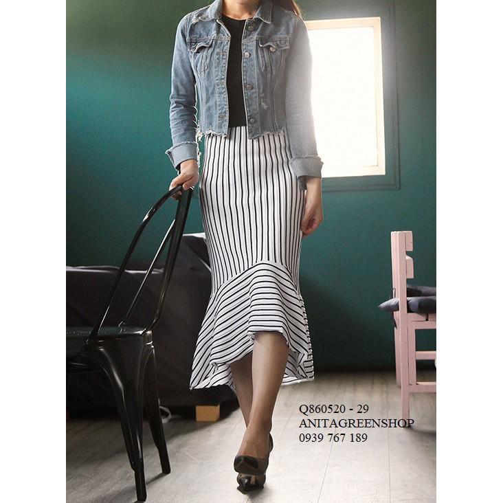 Q860520 CHÂN VÁY ĐUÔI CÁ MIDI