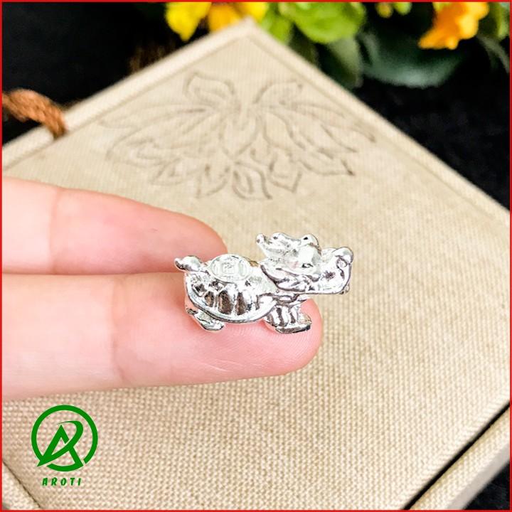 Vòng Tay Phòng Thủy Mệnh Thủy - Vòng Tay Nam Nữ Đá Mắt Hổ Xanh Than Mix Long Quy Bạc 8mm V386-8