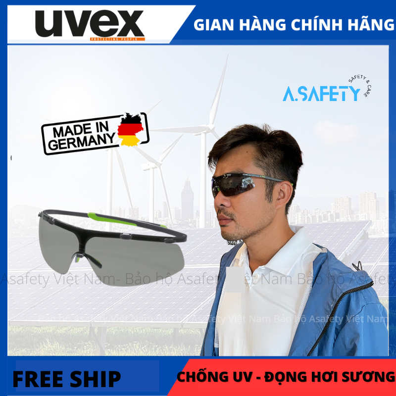 Kính bảo hộ UVEX 9172281 Super G bảo vệ mắt đa năng, chống bụi, tia uv, động sương, chóng chói, nhập khẩu chính hãng