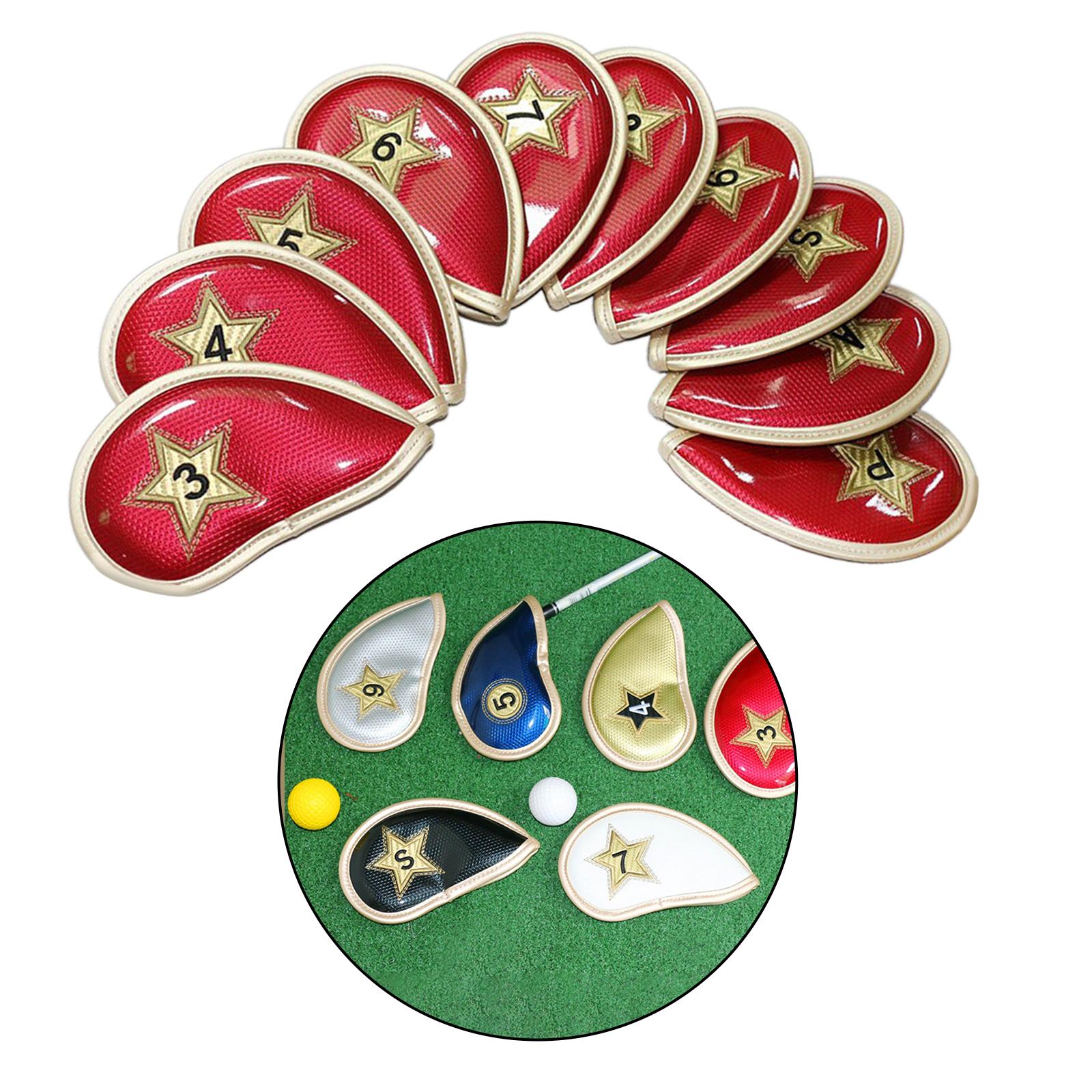 10x Golf Club Iron Head Cover Protection Headcover