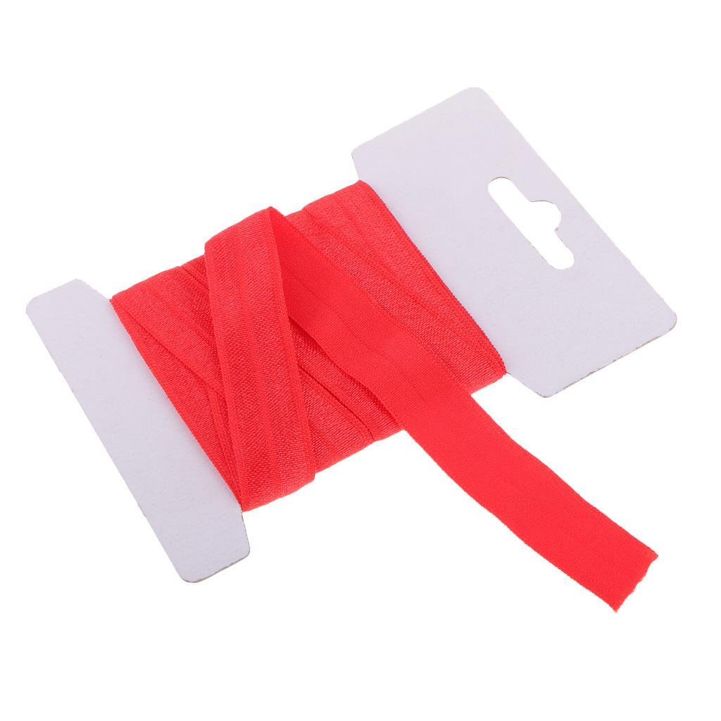2pcs 2.7m 15mm Stretch Elastic Spandex Satin Band Lace Dress DIY Sewing Trim