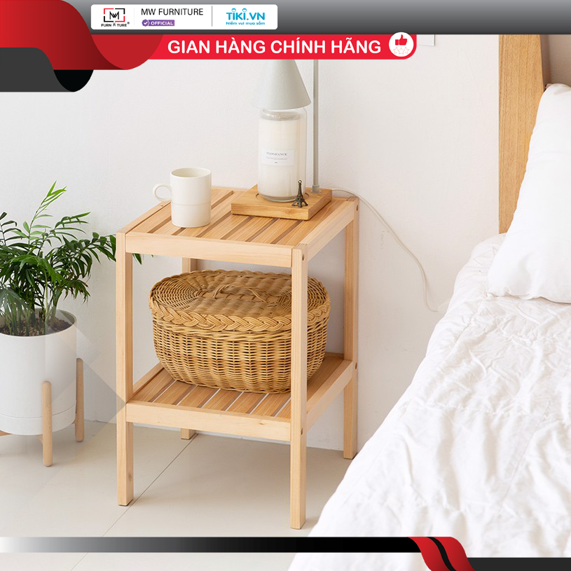 KỆ GỖ 2 TẦNG MÀU GỖ TỰ NHIÊN - 2F NATURAL SHELF