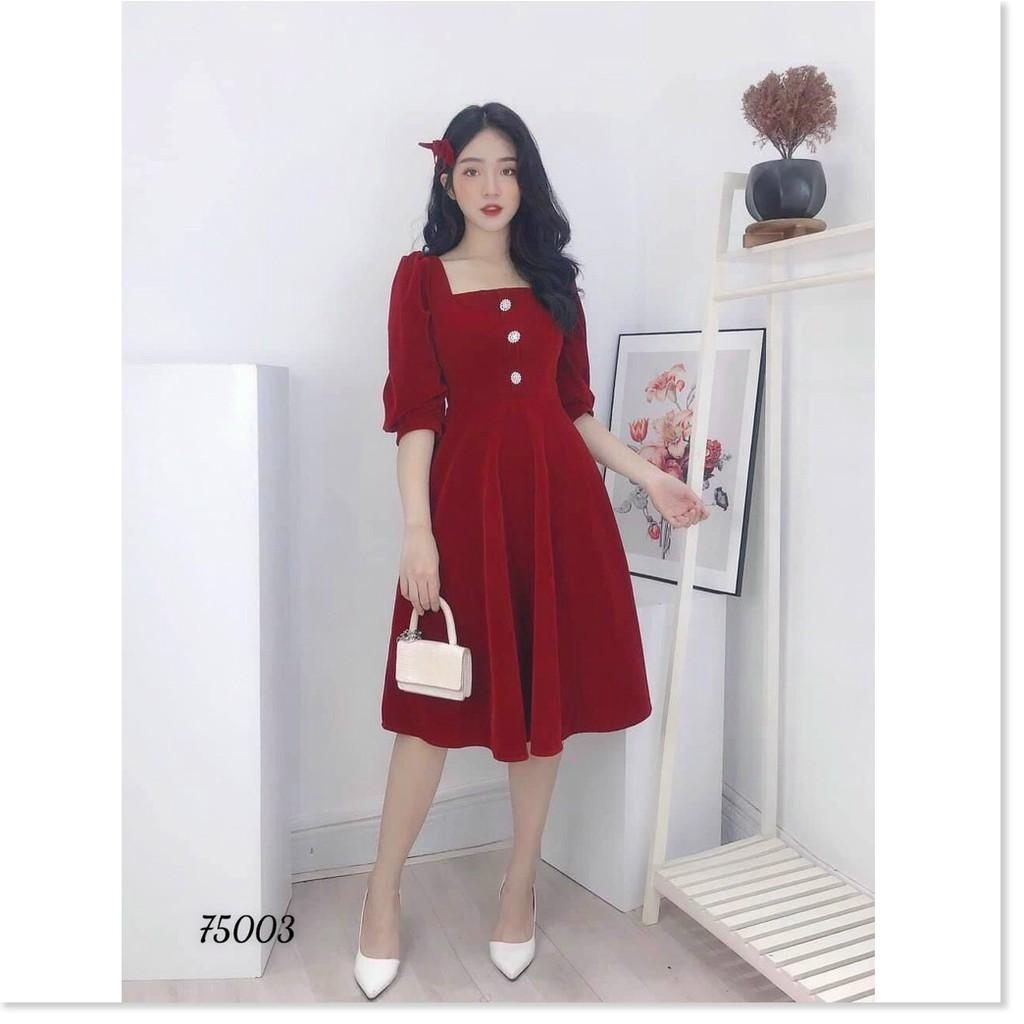 ĐẦM FORD DÁNG XÒE QUA GỐI,HỌA TIẾT TRƠN NHƯNG KHÔNG KẾM PHẦN SANG TRỌNG KHÁNH AN FASHION