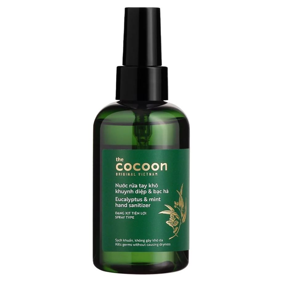 Nước Xịt Rửa Tay Khô, Vật Dụng Giúp Làm Sạch Khuẩn The Cocoon Eucalyptus &amp; Mint Hand Sanitizer