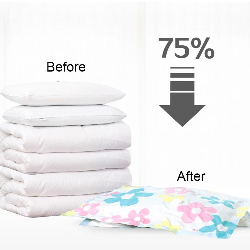 AA 10 Pieces Vacuum Compression Bag And Hand Pump Large Cotton Quilt Clothing Airtight Vacuum Storage Bag