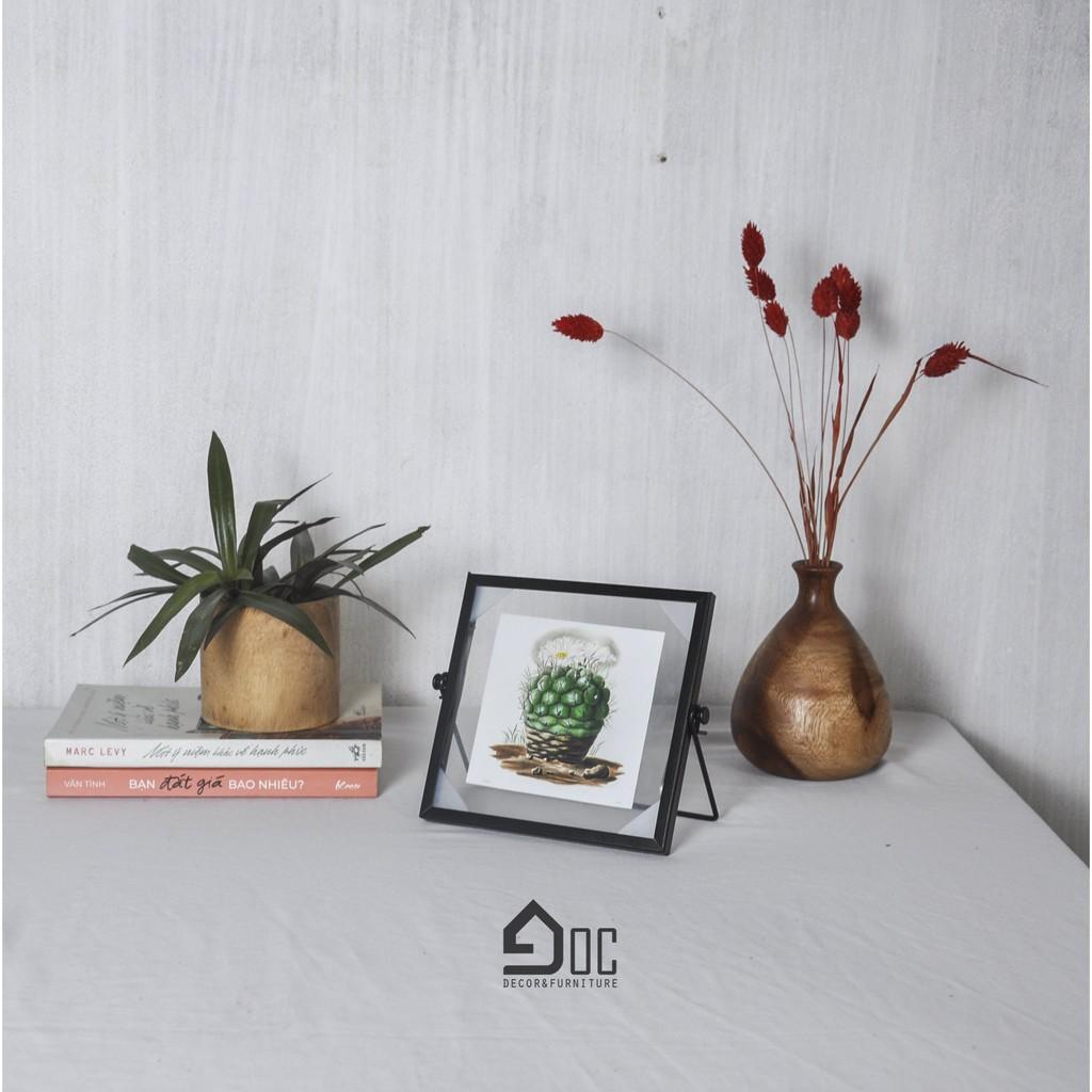 Khung ảnh để bàn hiện đại mặt kính viền kim loại cao cấp nhiều kích thước - Miễn phí in ảnh Góc decor