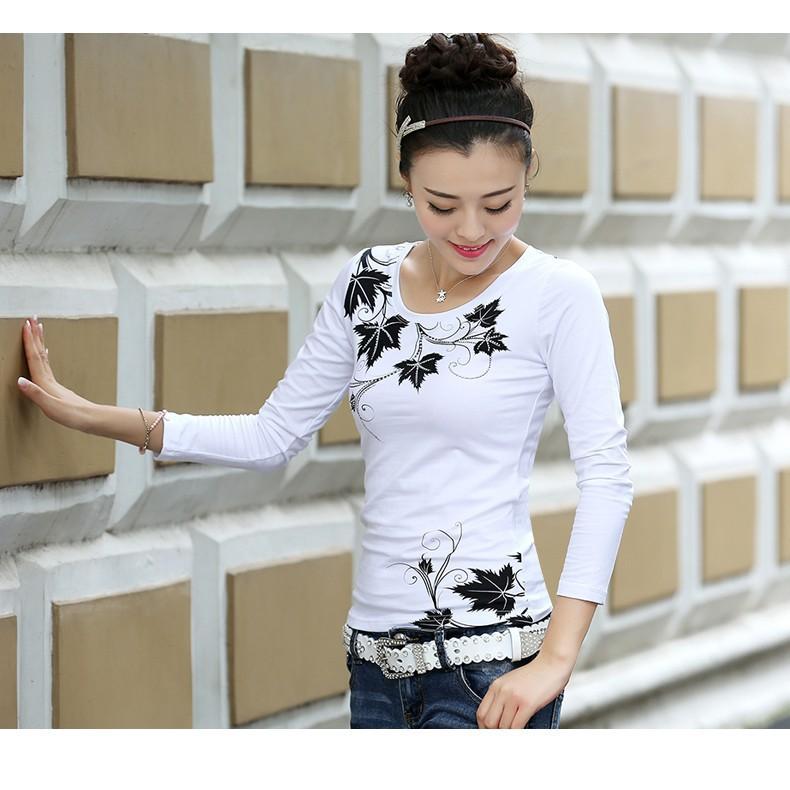 Áo Thun Nữ Đính Đá sang chảnh Hàng Quảng Châu thun Cotton ko xù lông