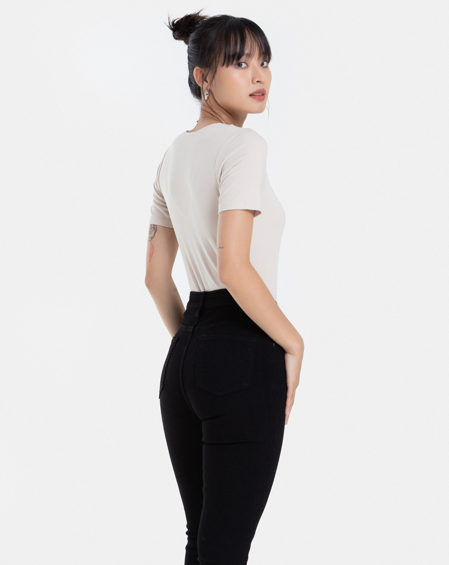 Quần Jean Dài Nữ Thời Trang JUNO Skinny Basic Trơn JNQDA004