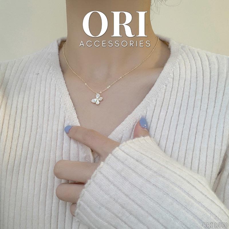 Vòng cổ nữ Cánh bướm đính đá Tryphena xinh xắn thời trang ORI ACCESSORIES D070