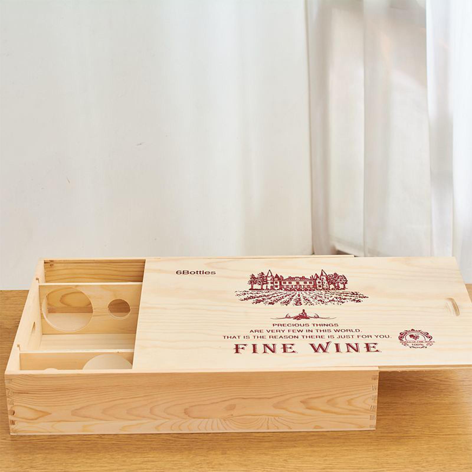 Gift Box Portable Wooden  Box for Celebrations Holiday Housewarming