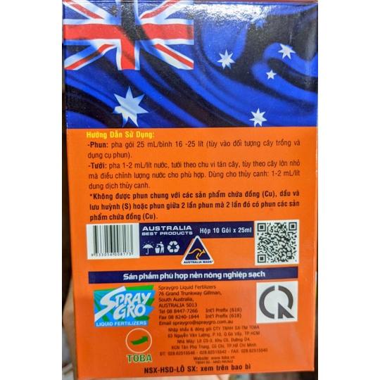 Phân bón Amino 1000. Spray Gro 25ml. Nhập Australia. Hoa tươi quả mọng