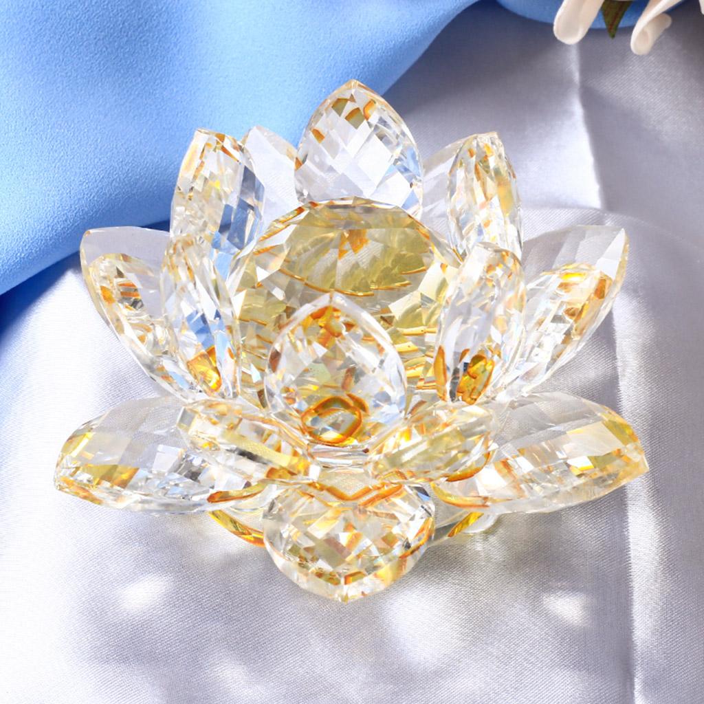 Hoa Sen Pha Lê Hoa Thủ Công Paperweights Glass Lotus Model