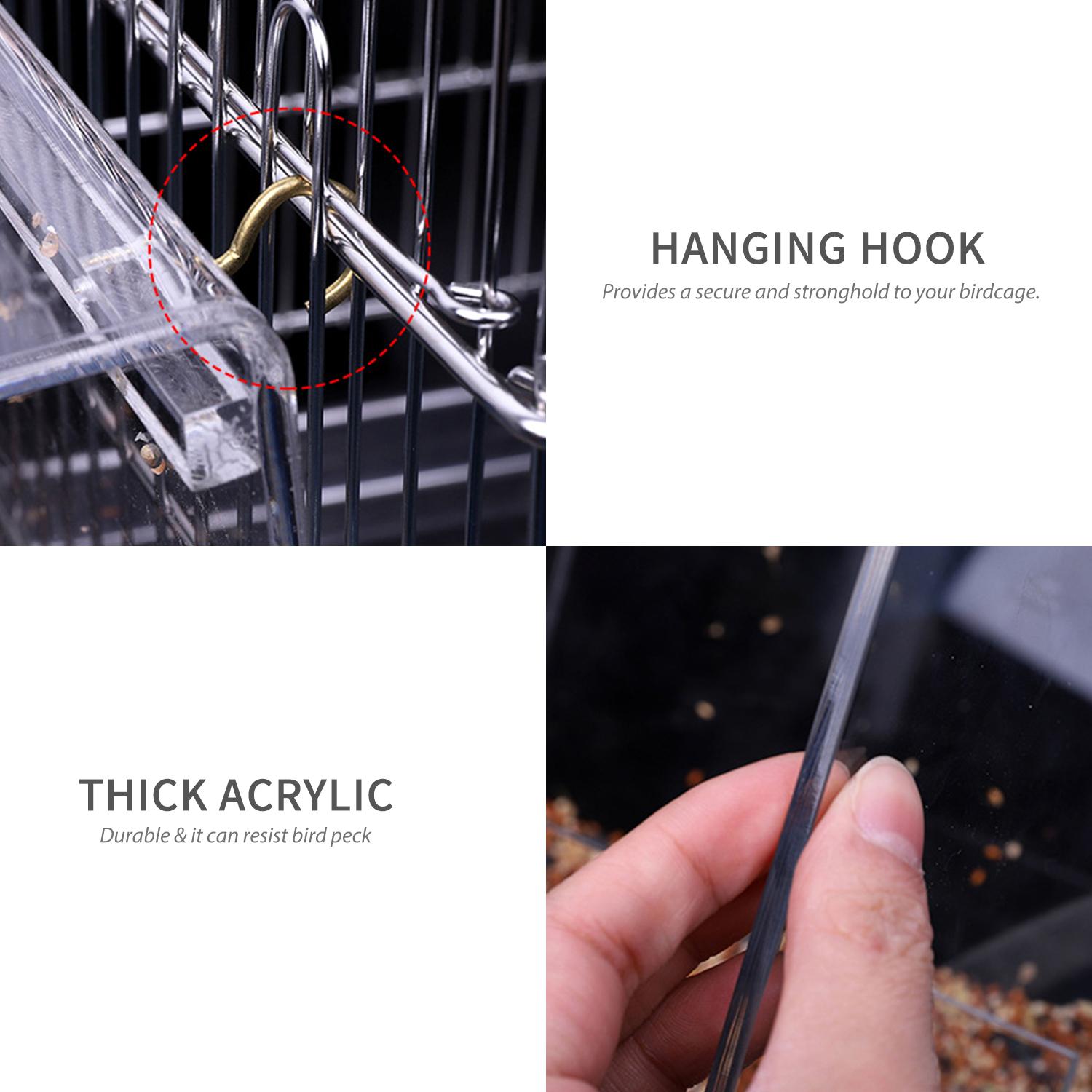 Lồng, hộp đựng thức ăn cho chim dạng treo tiện dụng cho chim cảnh
