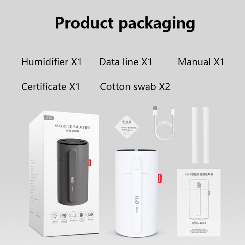 800ML Đôi Xịt Phun Sương Tạo Độ Ẩm Siêu Âm Thông Minh Tay Cảm Ứng Tinh Máy Khuếch Tán Tinh Dầu LED Phun Sương Tạo Máy Tạo Độ Ẩm Không Khí