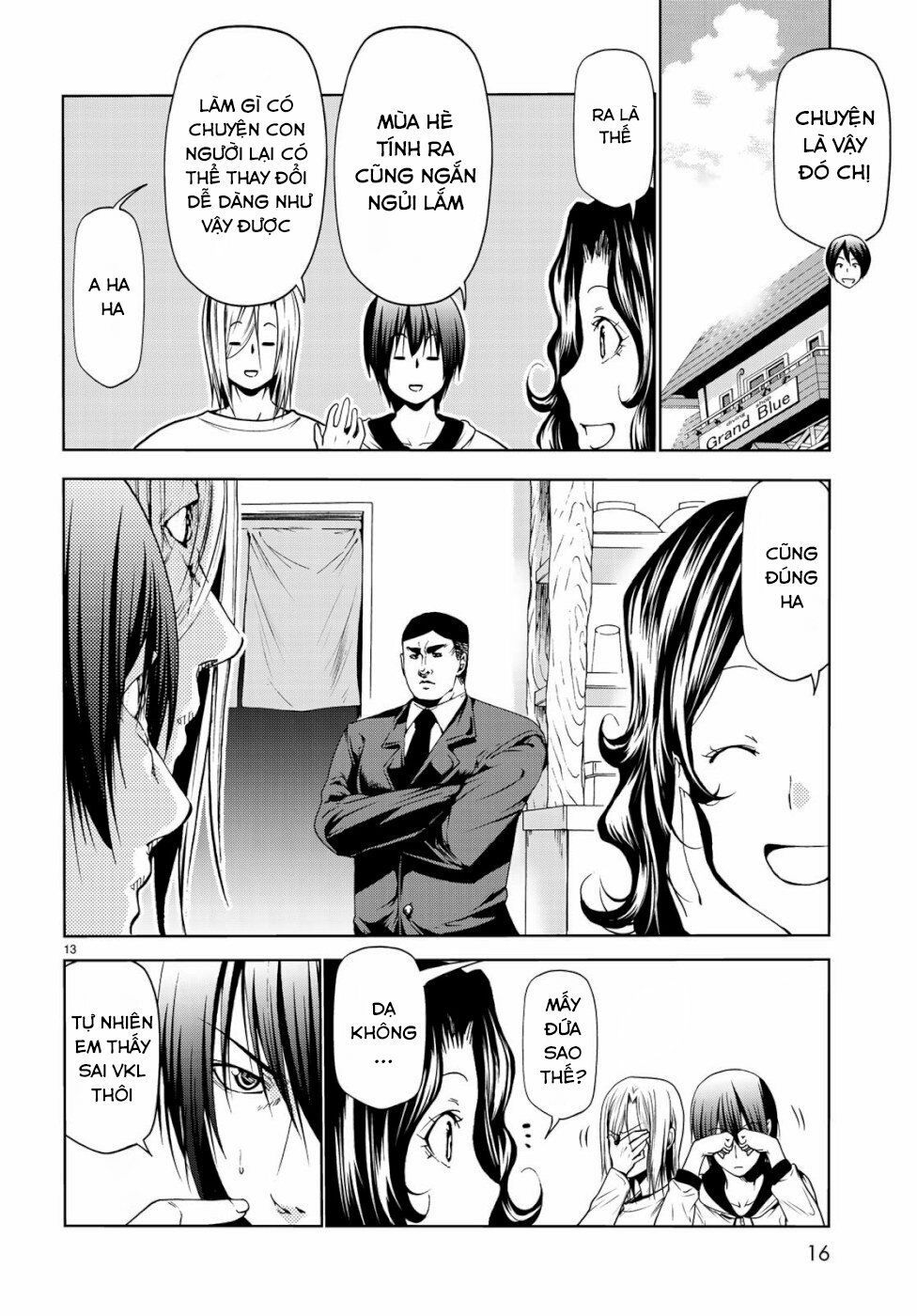 cô gái thích lặn - grand blue chapter 58 12