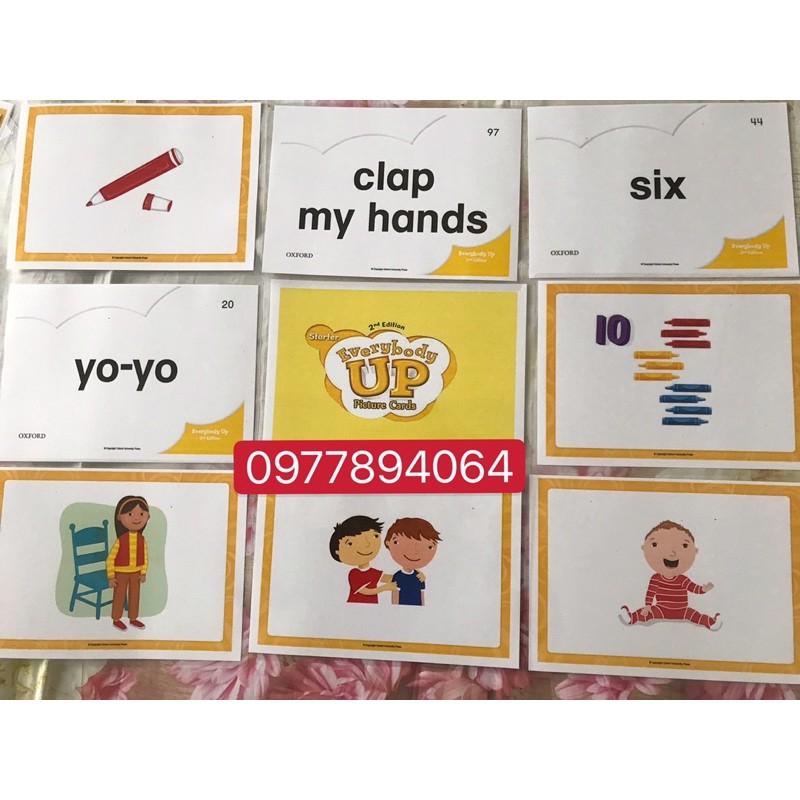 Thẻ Flashcards Tiếng Anh Everybody up stater ép plastics bền đẹp