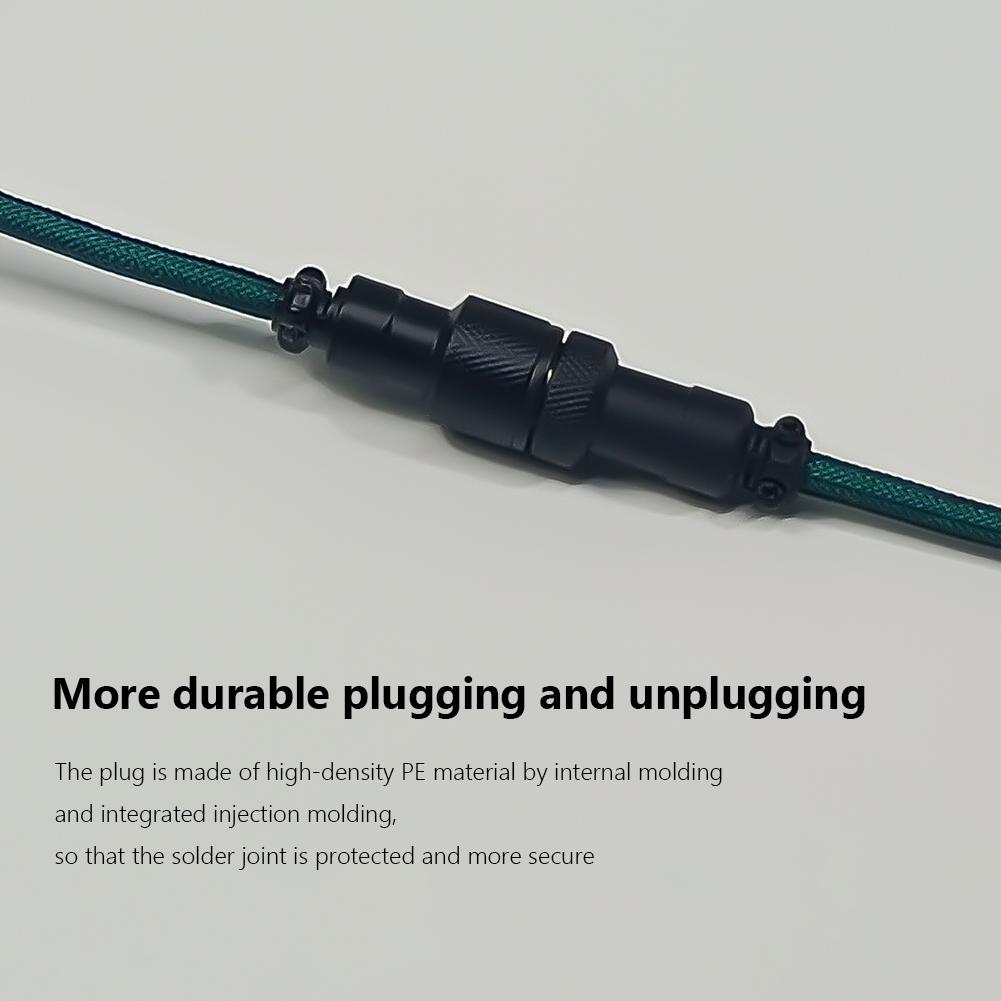 Mới Nhất Bàn Phím Cơ Cáp Cuộn Dây Cáp USB Loại C Máy Tính Hàng Không Cổng Kết Nối Bàn Phím Cơ Aviator Dây 1.8M