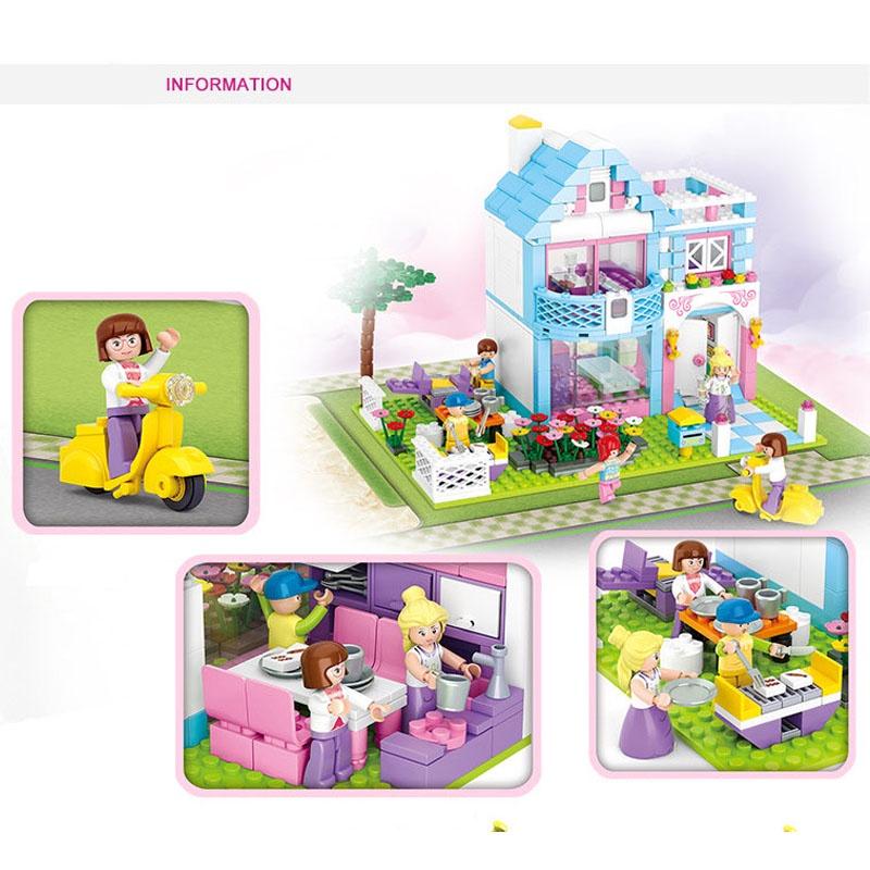 (sẵn hàng 539 mảnh 5 người) Đồ chơi xếp hình lắp ráp lego friends Đồ chơi bé gái biệt thự vườn công chúa Sluban B0535