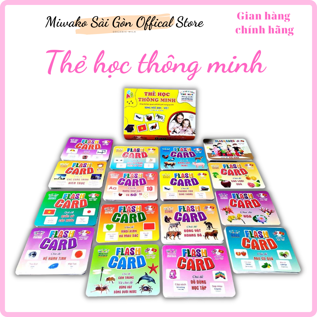 Thẻ học thông minh 18 chủ đề theo phương pháp giáo dục sớm