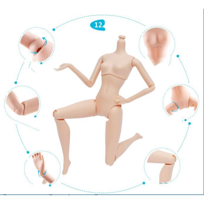 Bộ 02 Búp Bê 12 Khớp Trơn +