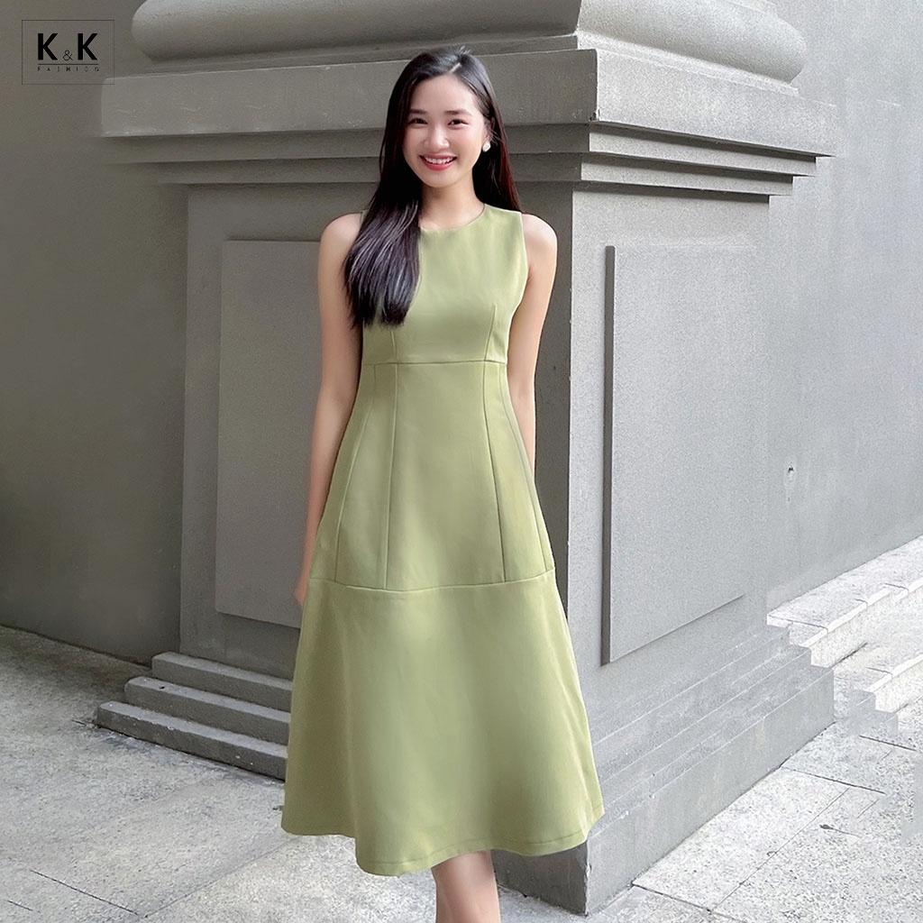 Đầm Đuôi Cá Dự Tiệc Dáng Dài Sát Nách K&amp;K Fashion KK119-20 Chất Liệu Tencel