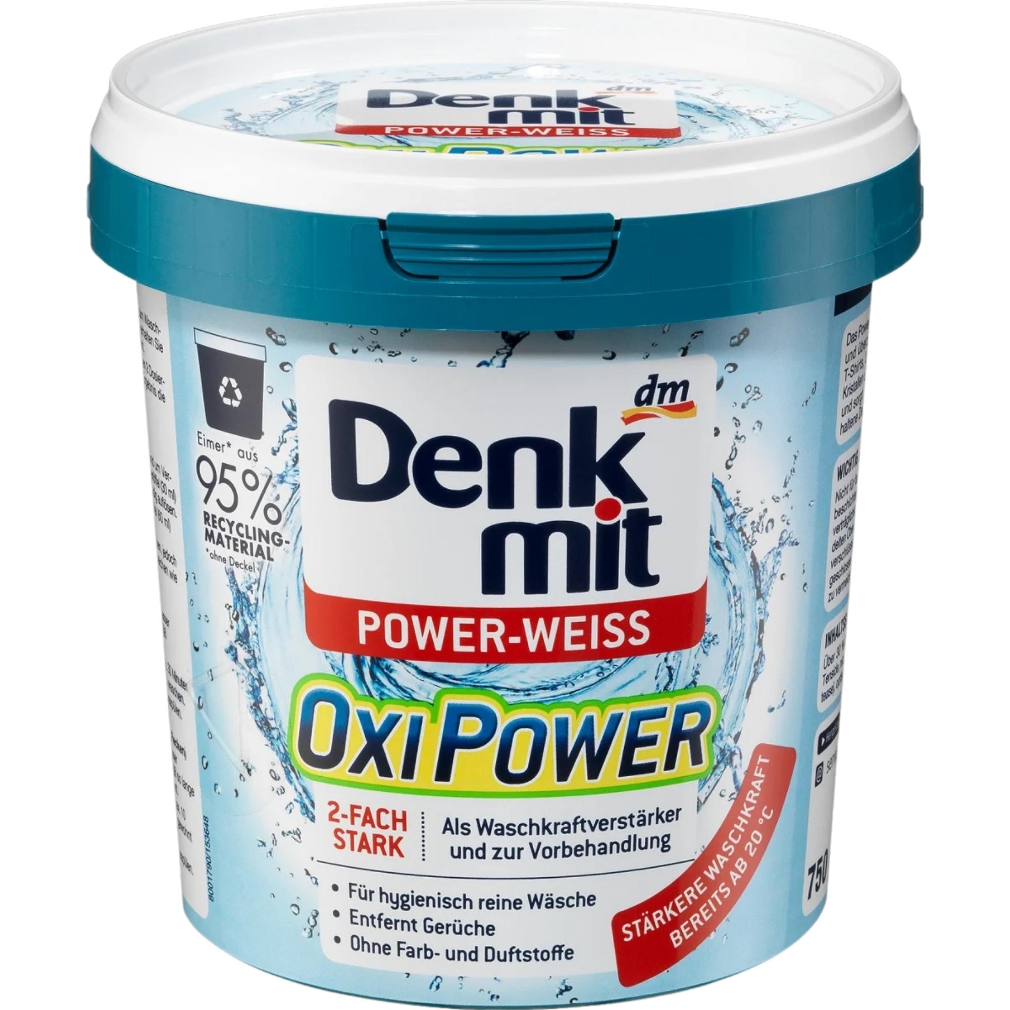 [Hàng Nhập khẩu Đức] Bột giặt, tẩy trắng Denkmit Oxi Power-WEISS 750g