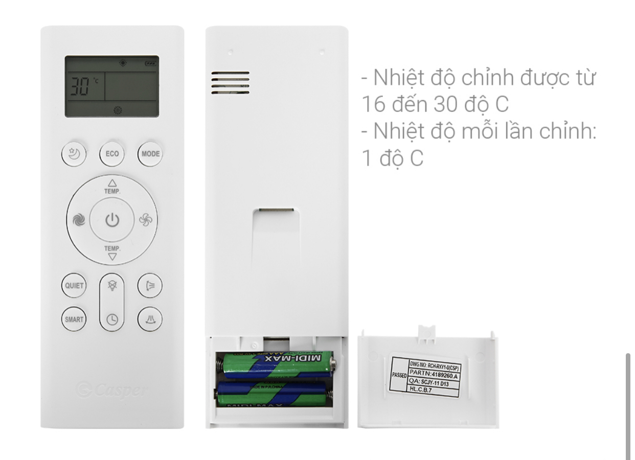 Điều hoà Casper 9000BTU LC-09FS32(1 chiều) -Hàng chính hãng Chỉ giao Hà Nội