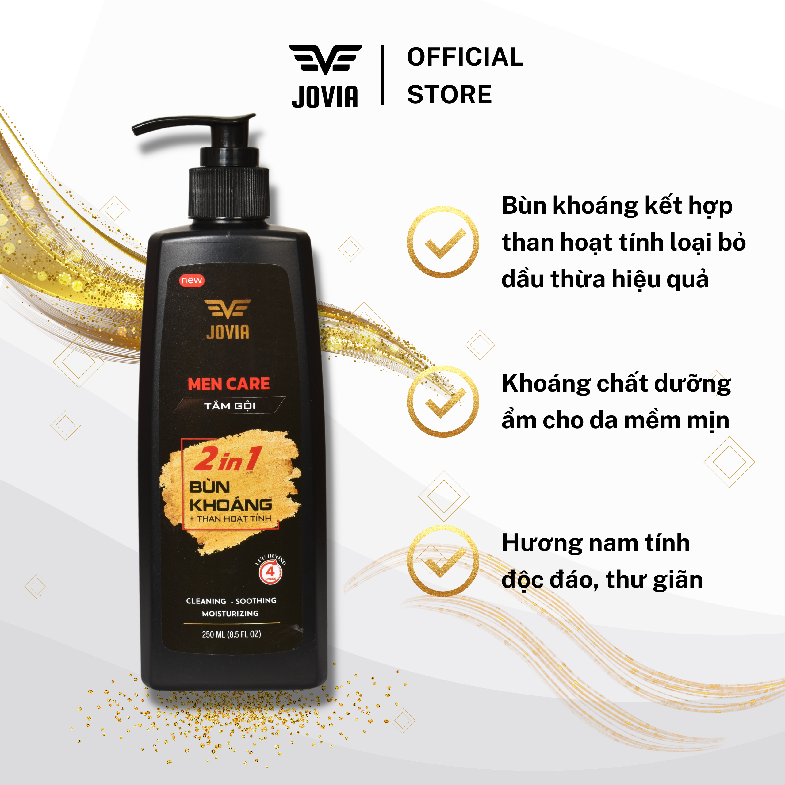 DẦU GỘI 2IN1 BÙN KHOÁNG VÀ THAN HOẠT TÍNH