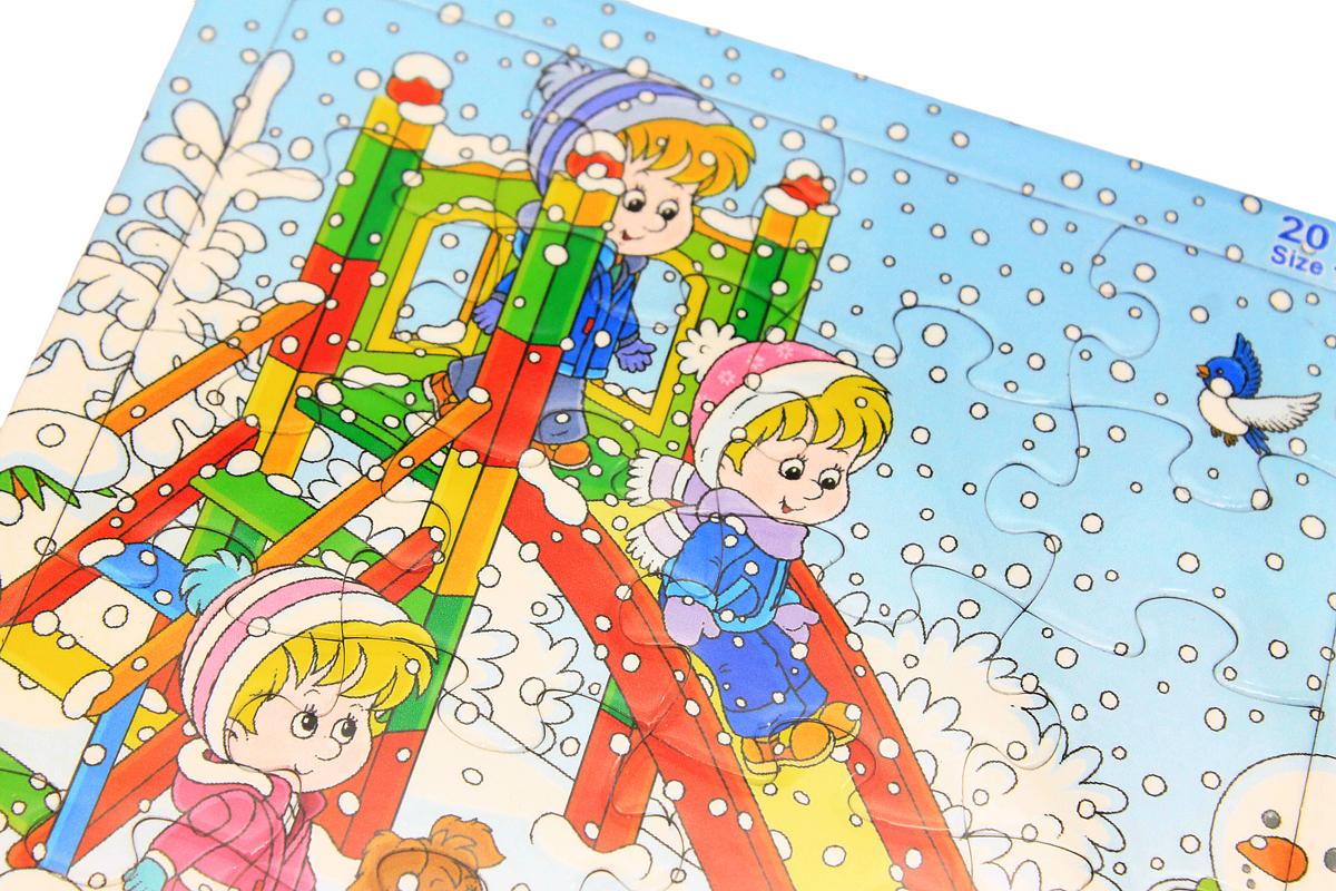 Bộ Xếp Hình Puzzle Minh Châu 20-018 - Trượt tuyết (20 Mảnh Ghép)