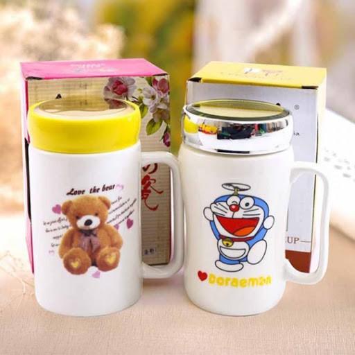 Ly giữ nhiệt nắp gương nhiều hình