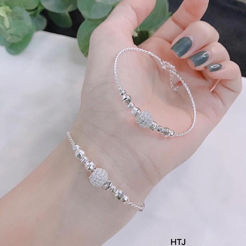 VÒNG TAY BẠC TA XINH XẮN GẮN CẦU ĐÁ -