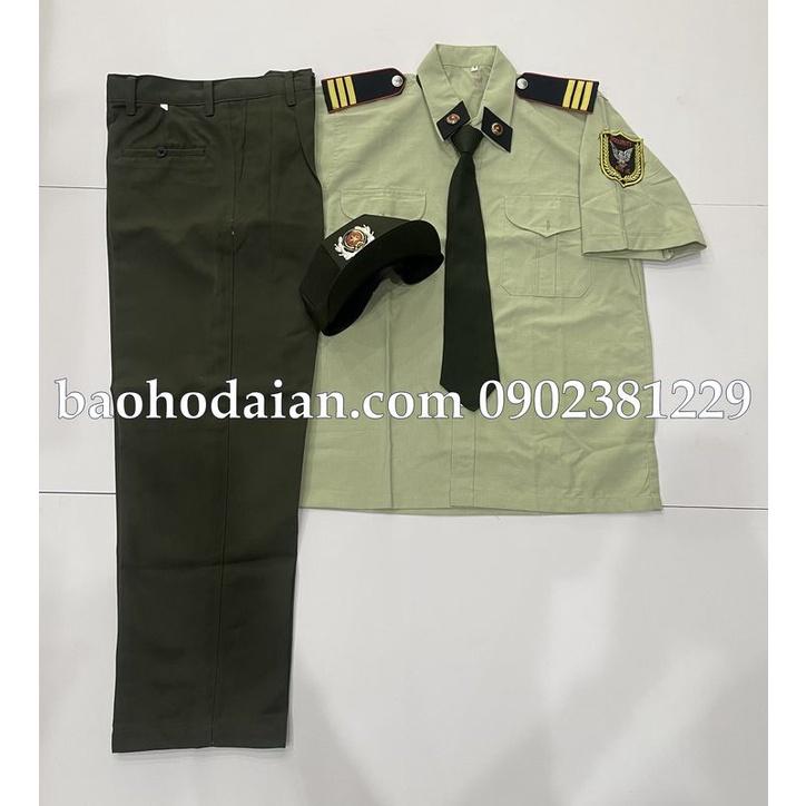 Quần áo bảo vệ vải xanh rêu đầy đủ phụ kiện