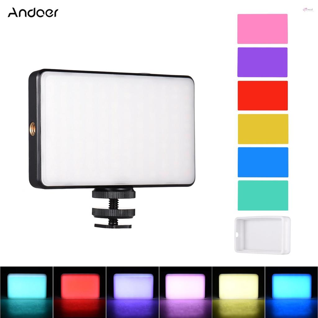 Đèn LED Chụp Ảnh Selfie Musd Andoer ST120 2500K-9000K CRI95+ Kèm Bộ Khuếch Tán 6 Màu